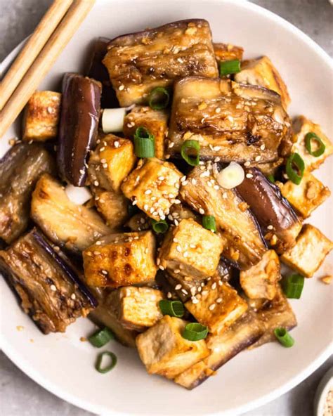 Eggplant Tofu Stir-fry – My Plantiful Cooking