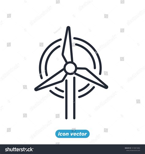 Wind Power Icon Energy Types Symbol Stock Vector (Royalty Free ...