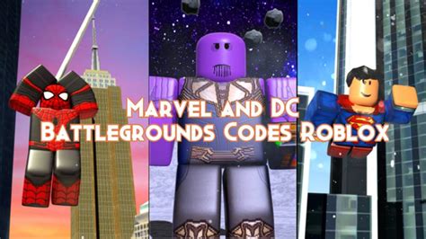 Marvel and DC Battlegrounds Codes October 2023 - Pillar Of Gaming