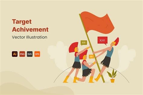 Target Achievement Vector Illustration, Graphics - Envato Elements