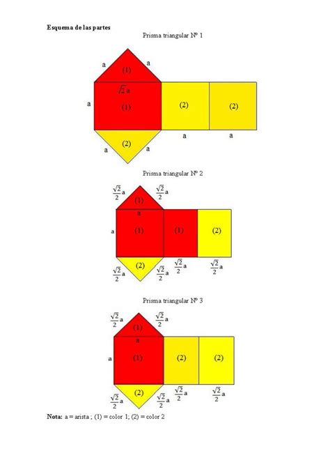 Prisma Rectangular Para Imprimir Y Armar Desarrollo De Cuerpos