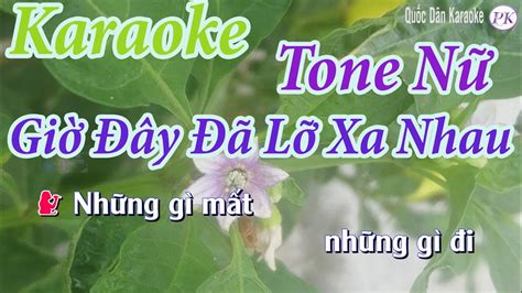 Karaoke Giờ Đây Đã Lỡ Xa Nhau Bossa Nova Tone Nữ La Thứ Am