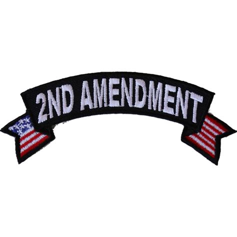 Patch Small Embroidered Rocker Iron On Or Sew On 2nd Amendment