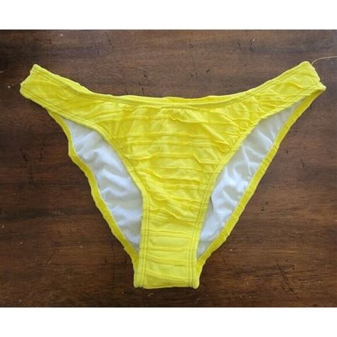 Ella Moss Swim Nwot Ella Moss L Retro Bikini Swim Bottoms Neon Yellow Poshmark