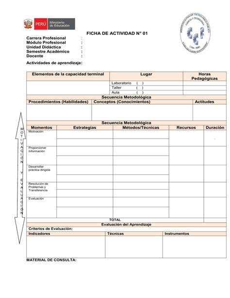 MINEDU Modelo Basico De Actividad De Aprendizaje