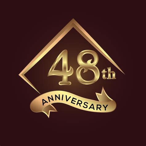 Celebración de aniversario de 48 años logotipo de aniversario con