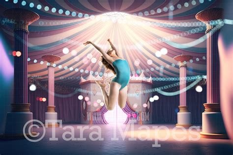 Pastel Circus Digital Background - Circus Arena with Lights - Circus ...