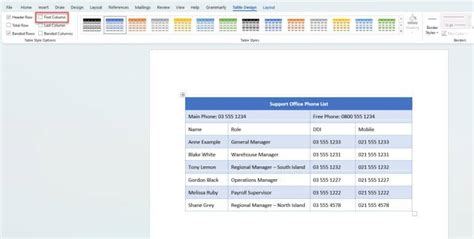 Word Table Formatting - Excel at Work