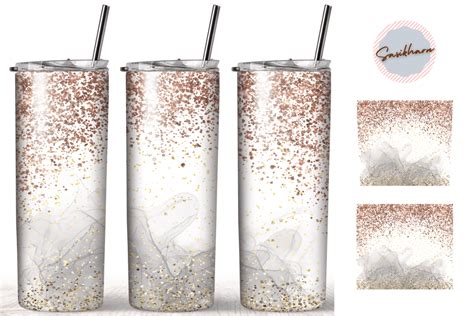 20 Oz Skinny Gold Glitter Tumbler Wrap Graphic By Sasikharn · Creative