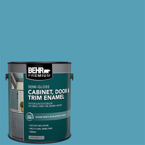 BEHR PREMIUM 1 Gal M480 5A North Pole Blue Semi Gloss Enamel Interior