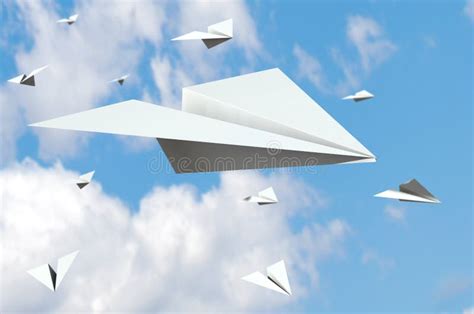 Paper Planes Flying Royalty Free Stock Image Image 8603676