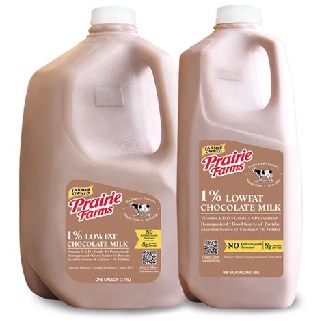 1 Percent Lowfat Chocolate Milk Prairie Farms Dairy Inc