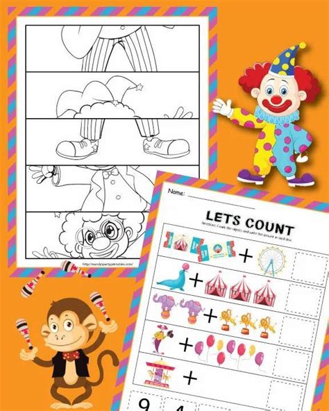 Preschool Circus Printable Pack Mandys Party Printables Free