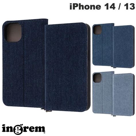 【楽天市場】[ネコポス送料無料] Ingrem Iphone 14 13 耐衝撃 手帳型レザーケース シンプル イングレム