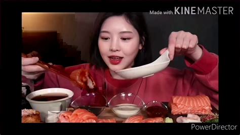 Best Top 20 Mukbang Asmr Eating Salmon Sashimi Salmon Noodles Salmon