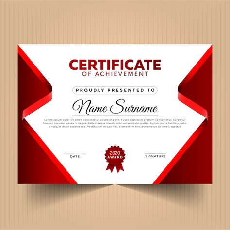 Premium Vector Abstract Certificate Design Template