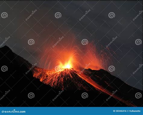 Strombolian Eruption Volcano Stock Photo | CartoonDealer.com #30346416