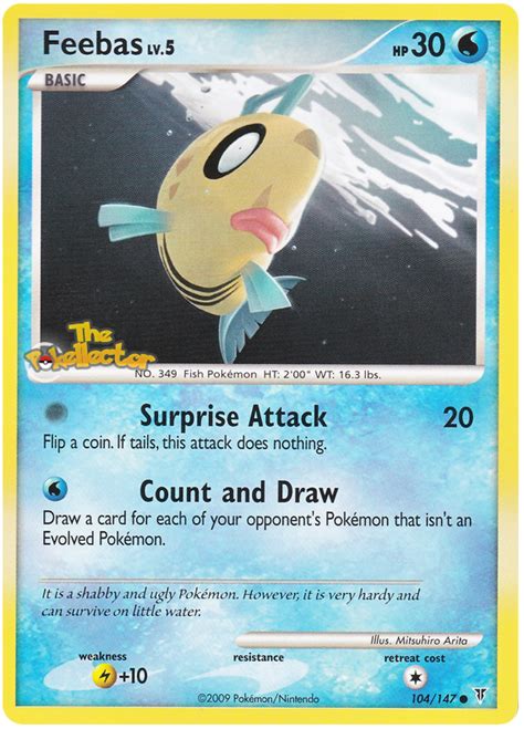 Feebas Platinum Supreme Victors 104 Pokemon Card