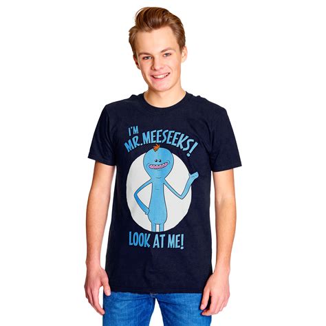 Rick And Morty Mr Meeseeks T Shirt Blue Elbenwald