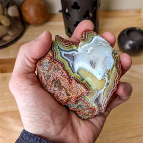 Rare Gem Quality Fairburn Agate 612 Roughpolished Slab Collectible