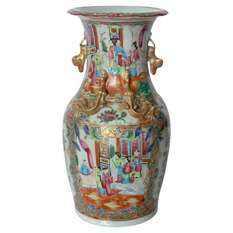 Pair Of Chinese Rose Canton Porcelain Vases Circa 1900 At 1stDibs