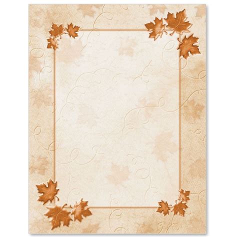 Copper Leaves Border Papers Borders For Paper Autumn Paper Free