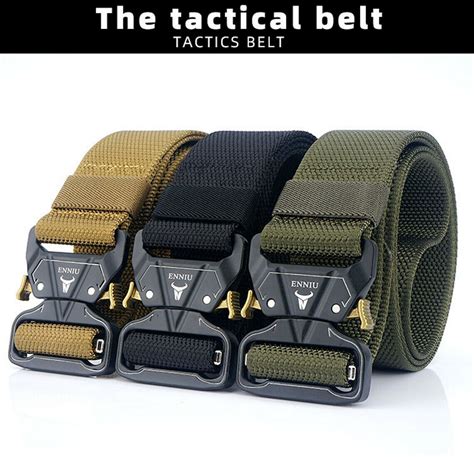 49 1 7 ENNIU Men Tactical Buckle Belt Military Nylon Belt Task Strap