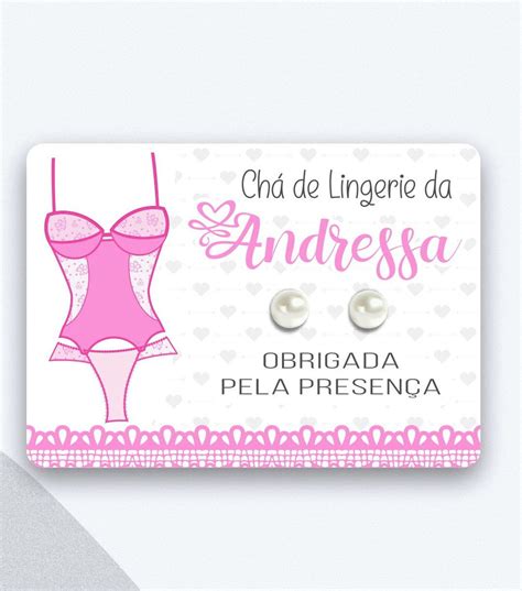 Pares de Brinco Tag chá de Lingerie Elo