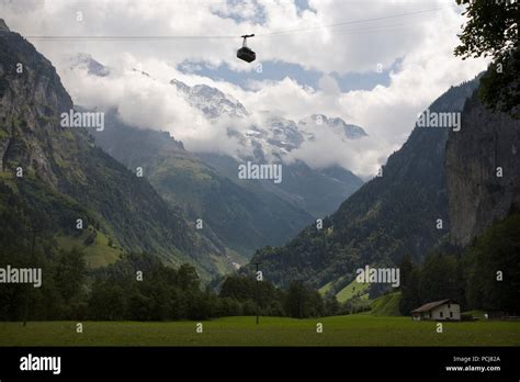 The Spectacular Upper Lauterbrunnen Valley With The Stechelberg