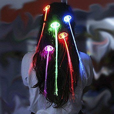 Leuchtende Led Haar Z Pfe Er Set Tr S Chic Mailanda Led Haarstr Hnen