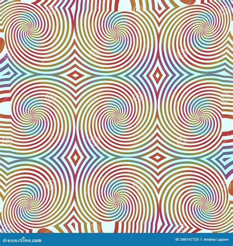 Abstract Digital Spiral Pattern Design Background Stock Illustration