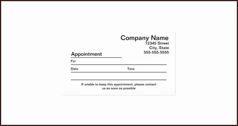 Doctor Appointment Reminder Card Template - Template 2 : Resume ...