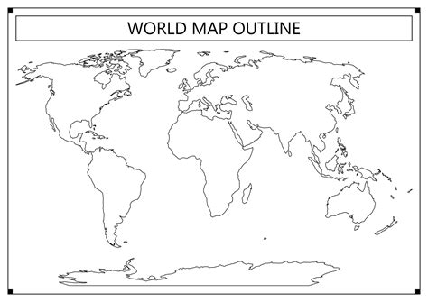 World Map Outline Continents | World map outline, Blank world map ...