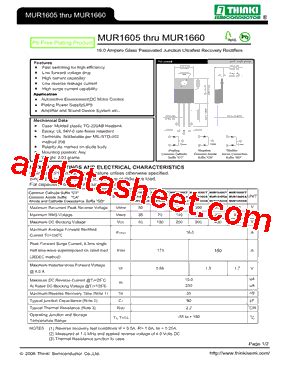 Mur Ca Datasheet Pdf Taiwan Semiconductor Company Ltd