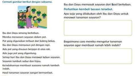 Kunci Jawaban Tema 7 Kelas 1 Halaman 131 Apa Yang Dilakukan Oleh Ibu