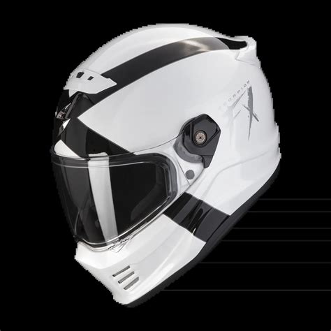 Casco Integrale Scorpion COVERT FX GALLUS In Fibra Bianco Nero