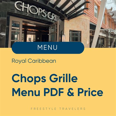 Updated New Royal Caribbean Full Menu Pdfs With Prices Info