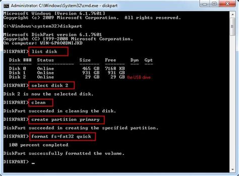 Diskpart Format USB With Command Prompt