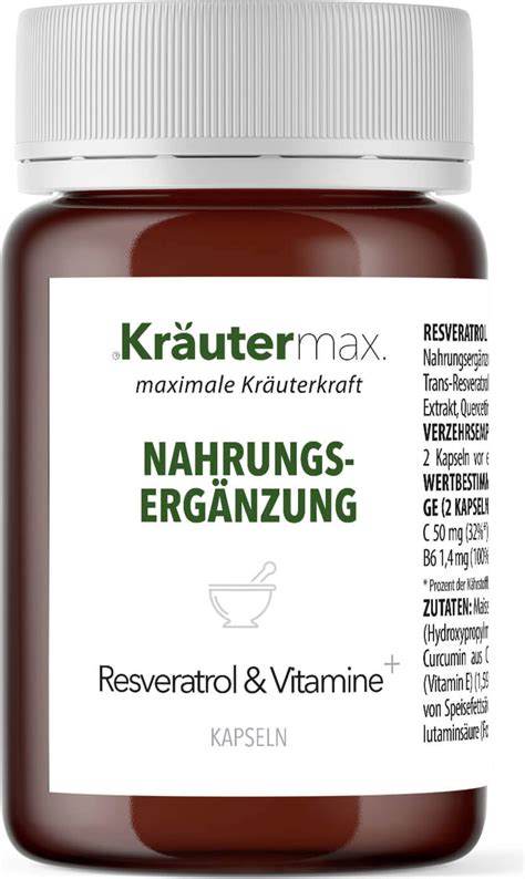 Resveratrol Vitamine 60 gélules Kräuter Max Boutique en ligne