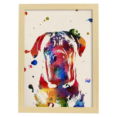 Affiche De Chien Avec Conception Aquarelle Mélange De Tranches Avec Le