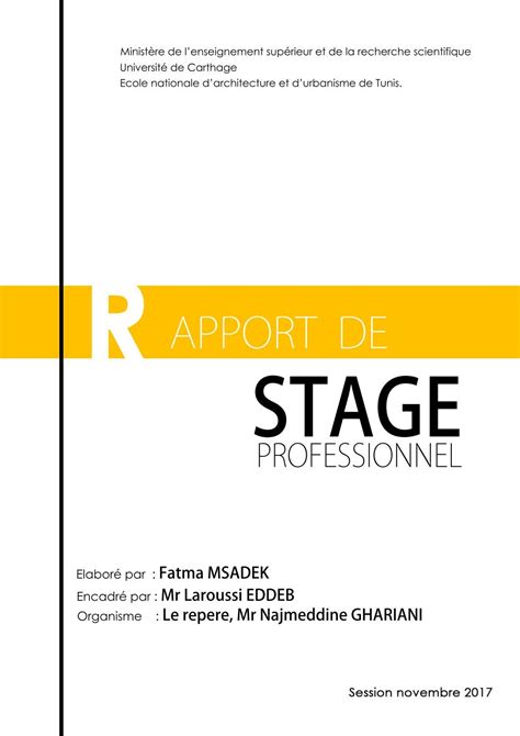 Page De Garde Rapport De Stage Pdf Hot Sex Picture The Best Porn