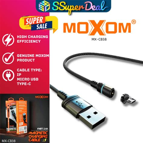 Moxom MX CB38 Magnetic Cable For Micro IP Type C Lazada