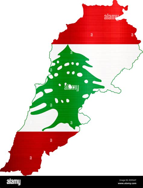 flag map lebanon illustration Stock Photo - Alamy