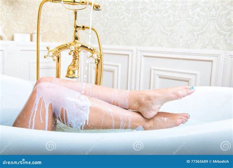 Milk Pouring On Woman Legs Stock Image Image Of Naked