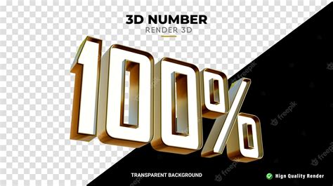 Premium Psd Psd 3d Render Sale Discount 100 Percentage Number Glossy