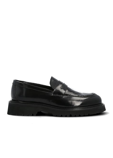 Colis E Paris Mocassin Teseo Cuir Noir Manfield