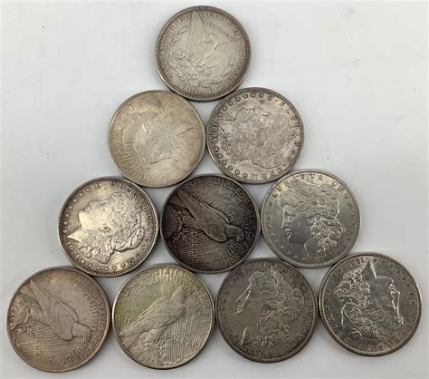 Lot Us Silver Dollar Coins