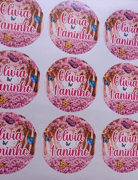 Adesivos Personalizados Para Lembrancinhas Jardim Encantado