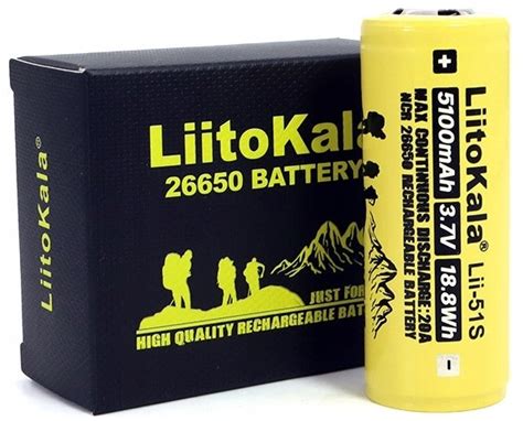 Bateria Akumulator Ogniwo Liitokala Lii 51S Li Ion 26650 5100mAh 3 7V