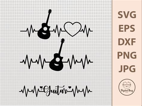 Guitar Heartbeat Svg Music Svg Svg Files For Cricut Tshirt Etsy Australia